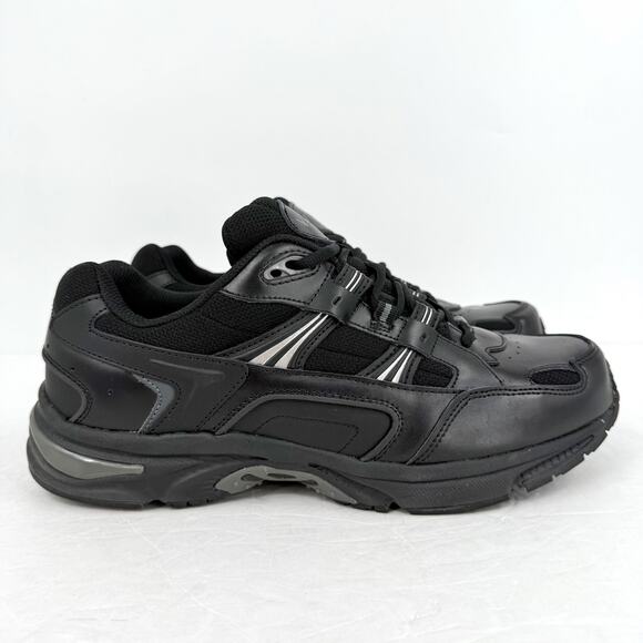 Vionic Mens 23Walk 2.0 Sneakers US 11.5 Wide EU 44.5 Black Leather Athletic NIB - Picture 3 of 14